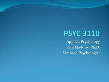 Ppt Psyc Powerpoint Presentation Free To View Id E D Zmnlo