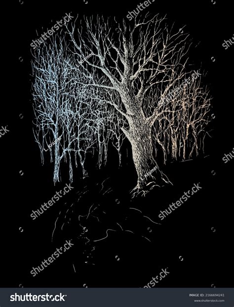 oak tree silhouettes 3