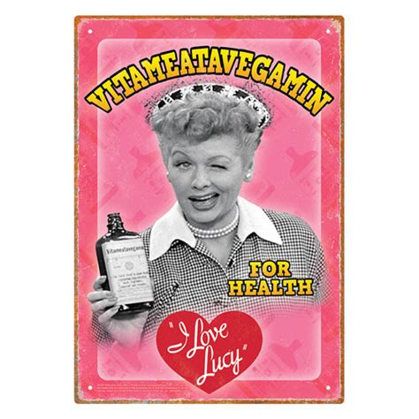 I Love Lucy Vitameatavegamin Tin Sign - Entertainment Earth