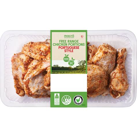 Macro Free Range Rspca Approved Chicken Portuguese Portions Kg