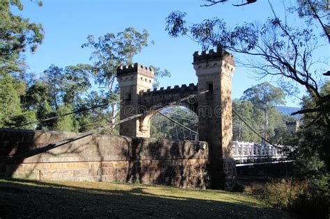 Hampden Bridge Kangaroo Valley From Alongside Stock Photo Image Of