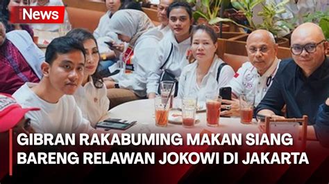 Makan Siang Dengan Relawan Jokowi Gibran Tak Pusingkan Karir