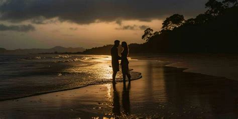 Beach Sunset Couple Stock Photos, Images and Backgrounds for Free Download