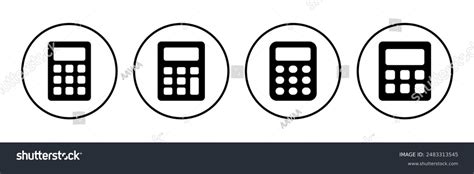 Calculator Icon Set Accounting Calculator Icon Stock Vector Royalty