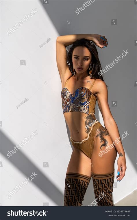Portrait Beautiful Woman Sexy Black Lingerie Stock Photo 2138974687 Shutterstock