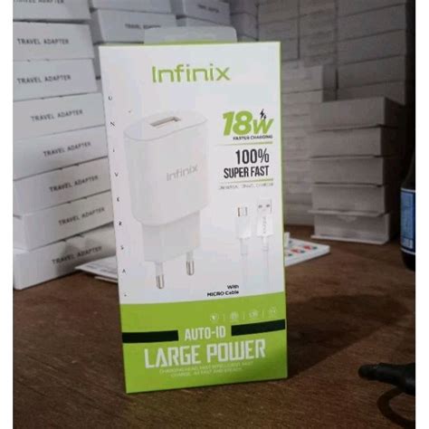 Jual CHARGER INFINIX HOT 10 HOT 9 NOTE 7 NOTE 6 ORIGINAL 18W MICRO Shopee Indonesia