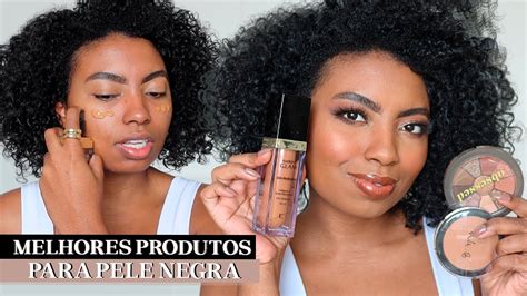 MAQUIAGEM COMPLETA OS PRODUTOS QUE MAIS FUNCIONAM EM PELE NEGRA