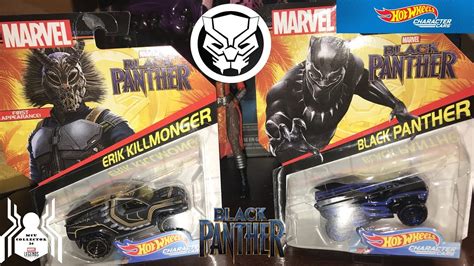 Hot Wheels Character Cars Marvel Black Panther And Erik Killmonger Movie Diecast Vehicles Youtube