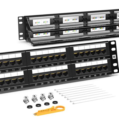 Ampcom Patch Panel Upgraded Version Cat E Cat Ports Ports Patch