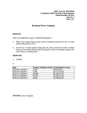 Fillable Online Psc Ky Commission Staff S First Set Of Data Requests