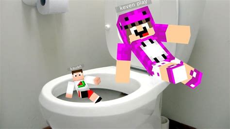 CaÍmos Dentro Da Privada No Minecraft Minecraft Play Caindo