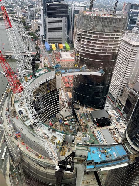 Double Milestone The Sky Deck At Queen S Wharf Brisbane Tops Out At