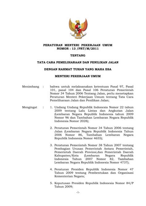 PDF PERATURAN MENTERI PEKERJAAN UMUM Aabi Or Id Pembinaan