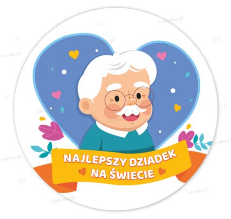 Naklejki Dzie Babci I Dziadka Najlepsza Babcia Dziadek Na Wiecie