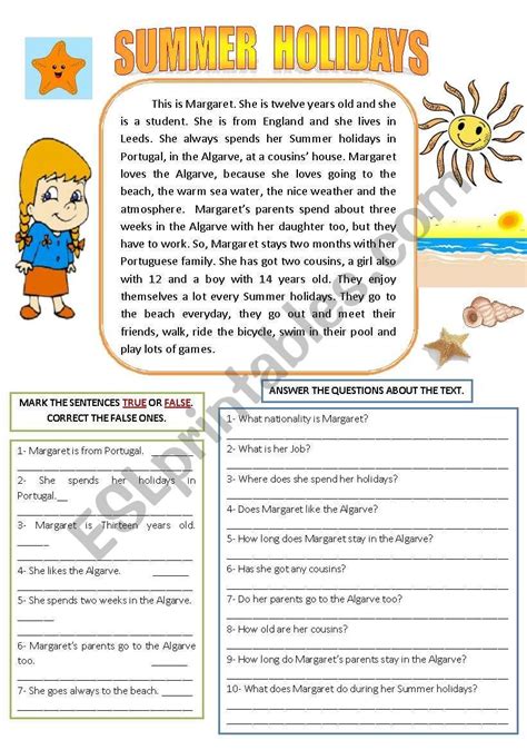 Holidays By Season Reading Comprehension Worksheets - WorksheetsCity