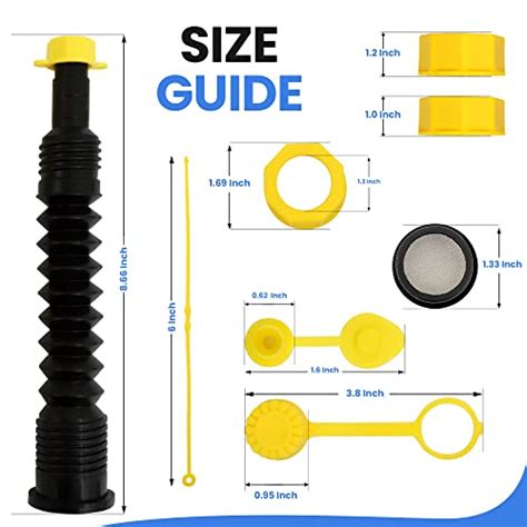 3-kit Universal Gas Can Spout Replacement No Spill, Gas Can Nozzle Spout, Gas Can Caps ...