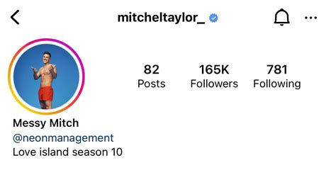 Mitch Changed His Name On Instagram : r/LoveIslandTV