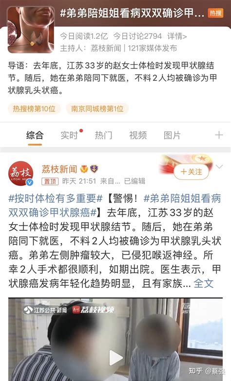 弟弟陪姐姐看病双双确诊甲状腺癌 这种癌也会遗传？早发现关键在于这一点！ 知乎