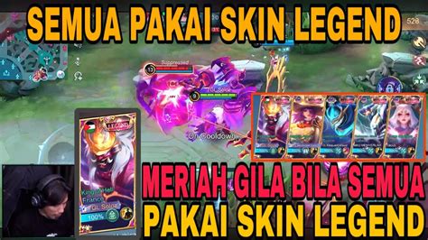 RUGI TAK TENGOK 1 TEAM SKIN LEGEND SOLOZ KALAU MAIN HERO NI GUNA