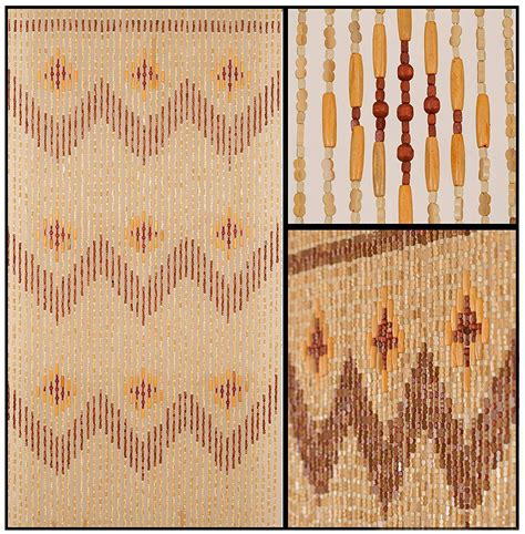 Beadedstring Wood Bamboo Beaded Curtain Strands High Wide