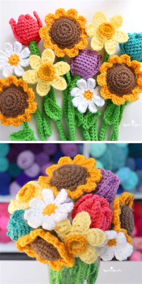 Stunning Crochet Flowers Free Patterns For Home Decoration Crochet