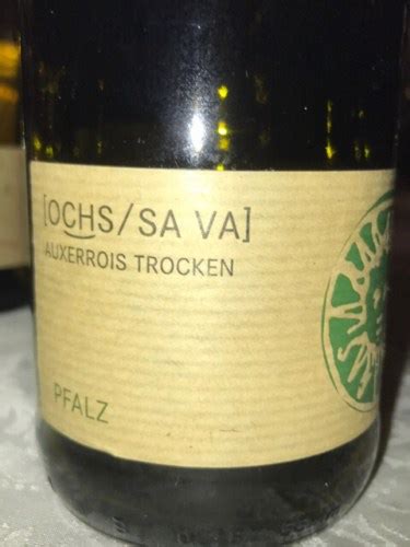 Weingut Sommer Ochs Sa Va Auxerrois Trocken Vivino