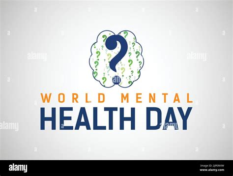 World Mental Health Day October Vector Illustration Mental Illness