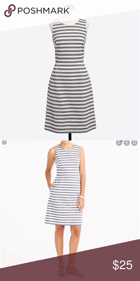 Nwt J Crew Striped Dress Size 8 Striped Dress Dresses Dresses For Work