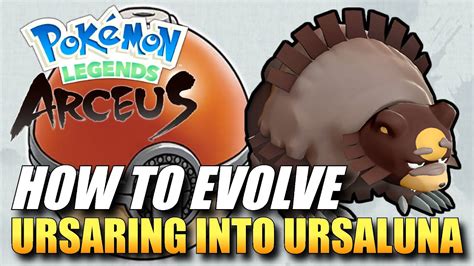 Pokemon Legends Arceus How To Evolve Ursaring Into Ursaluna How To