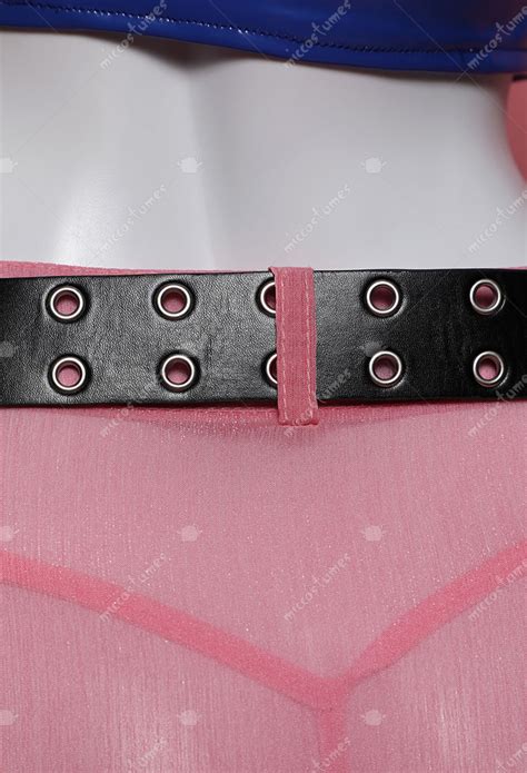 Robin Derivative Sexy Lingerie Cosutme Halloween Deep V Lace Up Top And Slit Skirt Outfit