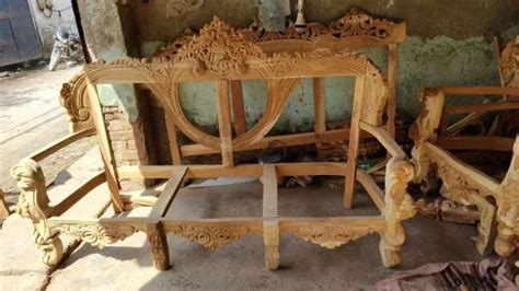 Neem wood carving sofa structure at Rs 9999/set | Thana Mandi ...