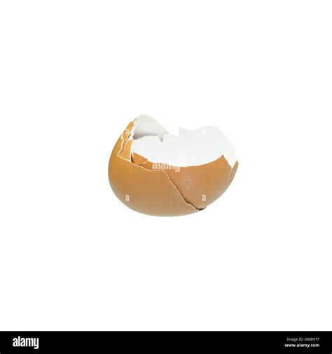 Broken Egg Shell Isolated On White Background Stock Photo Alamy