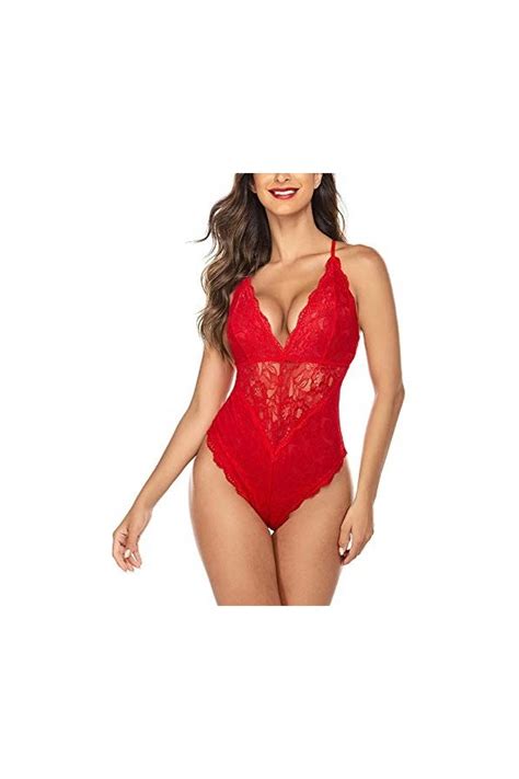 Fnkdor Lingerie Sexy Pour Femmes Body Et Combinaison Dos Nu En Dent