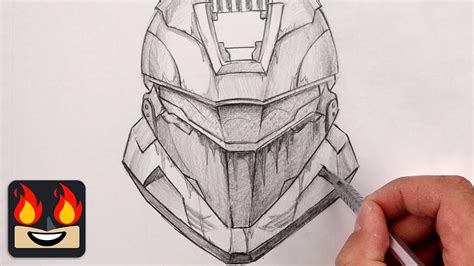 How To Draw Halo Spartan Sketch Tutorial YouTube