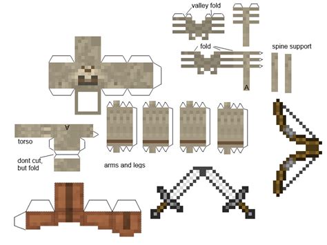 New Minecraft Papercraft Skeleton Instructions Thestolpskott