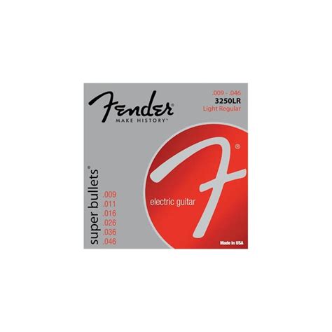 Fender Super Bullet® Strings Nickel Plated Steel Bullet End 3250lr Gauges 009 046 6