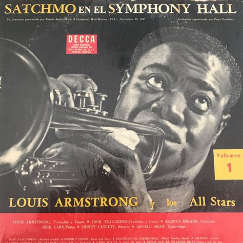 Louis Armstrong And His All Stars Satchmo En El Symphony Hall 1951