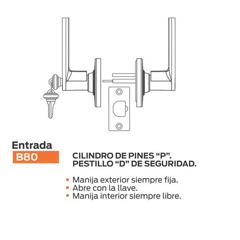 Cerradura Tubular De Manija Mit Alcoba Oficina B Acero Inoxidable