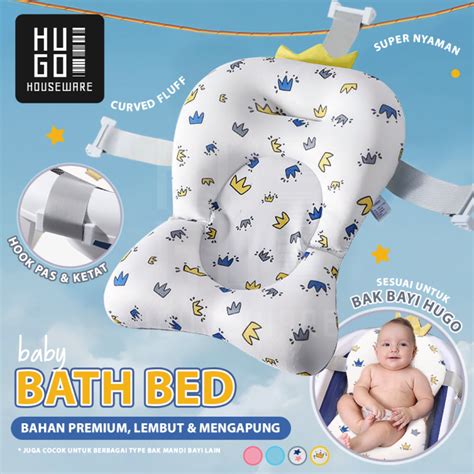 Hugo Baby Bath Helper Bantal Mandi Bayi Premium Jaring Bak Mandi Bayi