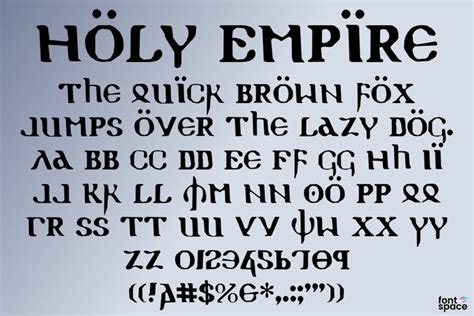 Holy Empire Font Iconian Fonts Fontspace