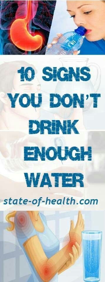 Signs You Dont Drink Enough Water Health Health Tips Not