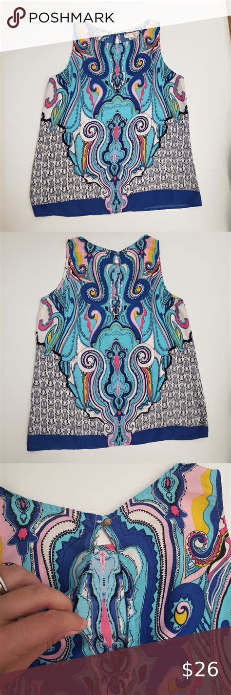 NWOT Agaci Multicolored Sleeveless Blouse Gorgeous Agaci Multicolored