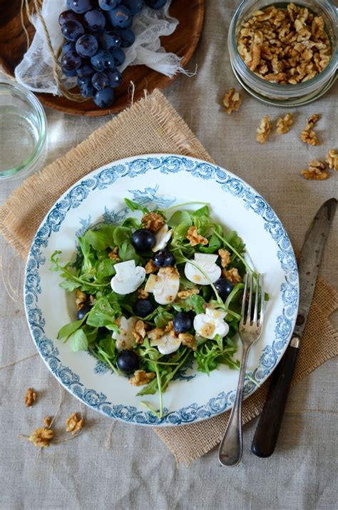 Salade De Roquette Champignons Et Raisin Recette