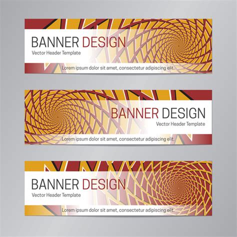 Illusion Banner Vector Header Template Vector 04 Free Download