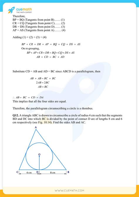 Ncert Solutions Class 10 Maths Chapter 10 Circles Access Free Pdf