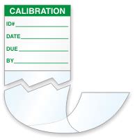 Calibration Id Calibration Labels Green On White Sku Qc X