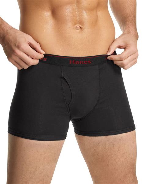 Hanes Classics Men`s Tagless Stretch Fit Short Leg Boxer Briefs