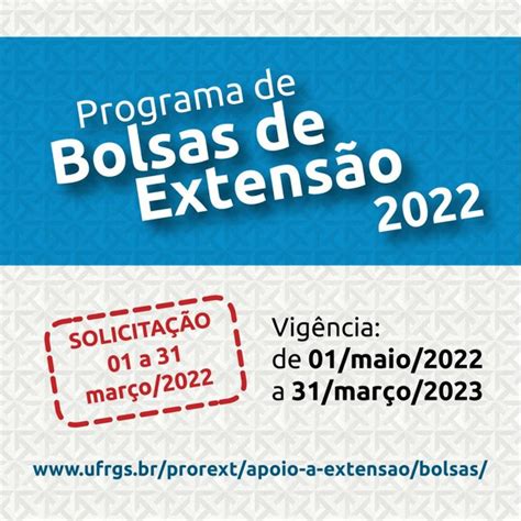 Prorext Lan A Edital Do Programa De Bolsas De Extens O Ufrgs