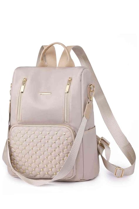 Zipper Pocket Beaded Backpack - Chic escape for the fashionable advent ...