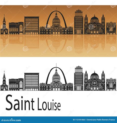 Saint Louis Skyline Stock Vector Illustration Of Missouri 112101466